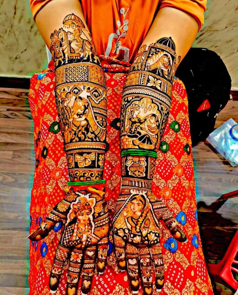 Bharwa Mehndi Design Service at best price in Indore | ID: 22179064055